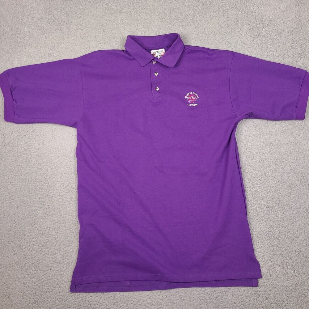 Hard Rock Hotel Las Vegas Save The Planet Polo Shirt Mens Large Purple Big Mo